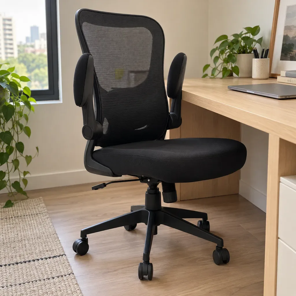 DT3 Vita preta encostada numa mesa pequena